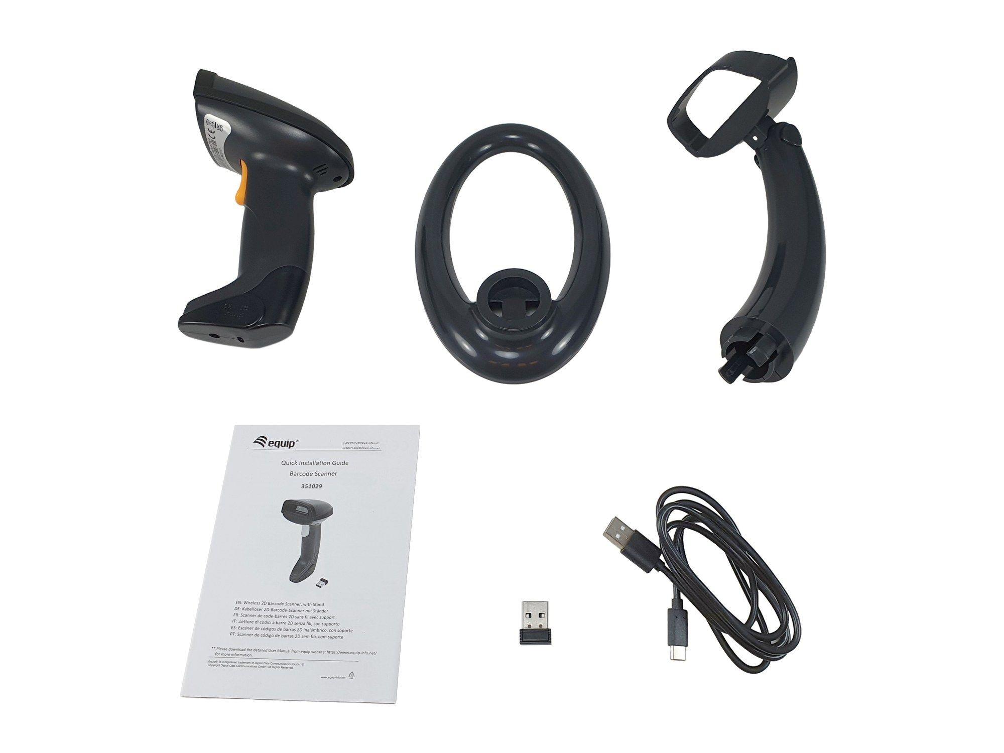 Leitor de Códigos de Barras Portátil EQUIP 351029 (Sem fios - Bluetooth, RF sem fios - Preto) — miniatura 7