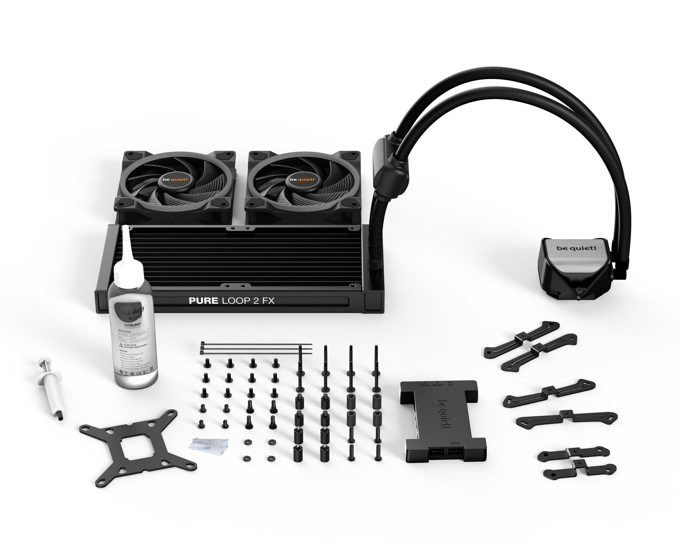 Refrigeração Líquida Tudo-em-Um BE QUIET! Pure Loop 2 FX 240mm (120 mm - 2 ventoinhas - 2500 RPM - Preto) — miniatura 5