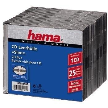Conjunto de Caixas Slim para CD HAMA 51167 (Preto)