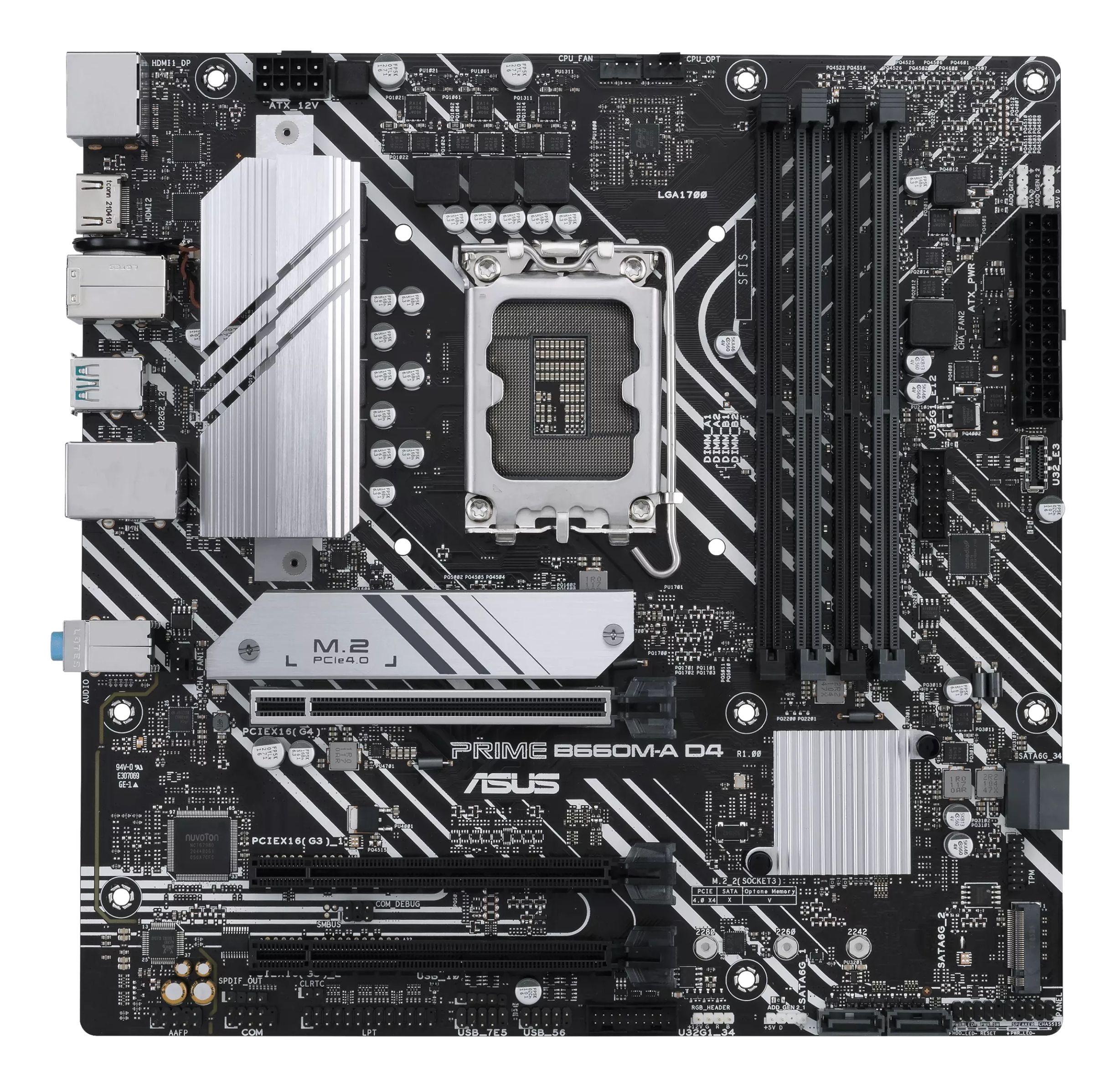 Motherboard ASUS PRIME B660M-A D4-CSM (LGA 1700 - micro ATX - Duplo canal) — miniatura 2