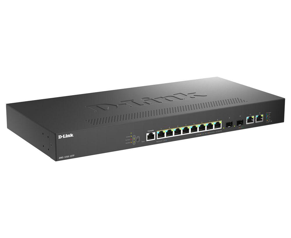 Switch Gerido D-LINK DMS-1250-12TP/E (5 a 14 - 2.5GBASE-T Ethernet - 100, 1000, 2500 Mbit/s - Preto), miniatura 2