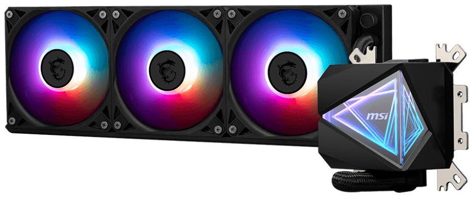 Cooler Líquido All-in-One MSI MAG CoreLiquid I360 (120 mm - 3 ventoinhas - Âmbar, Azul, Verde, Vermelho - Preto)
