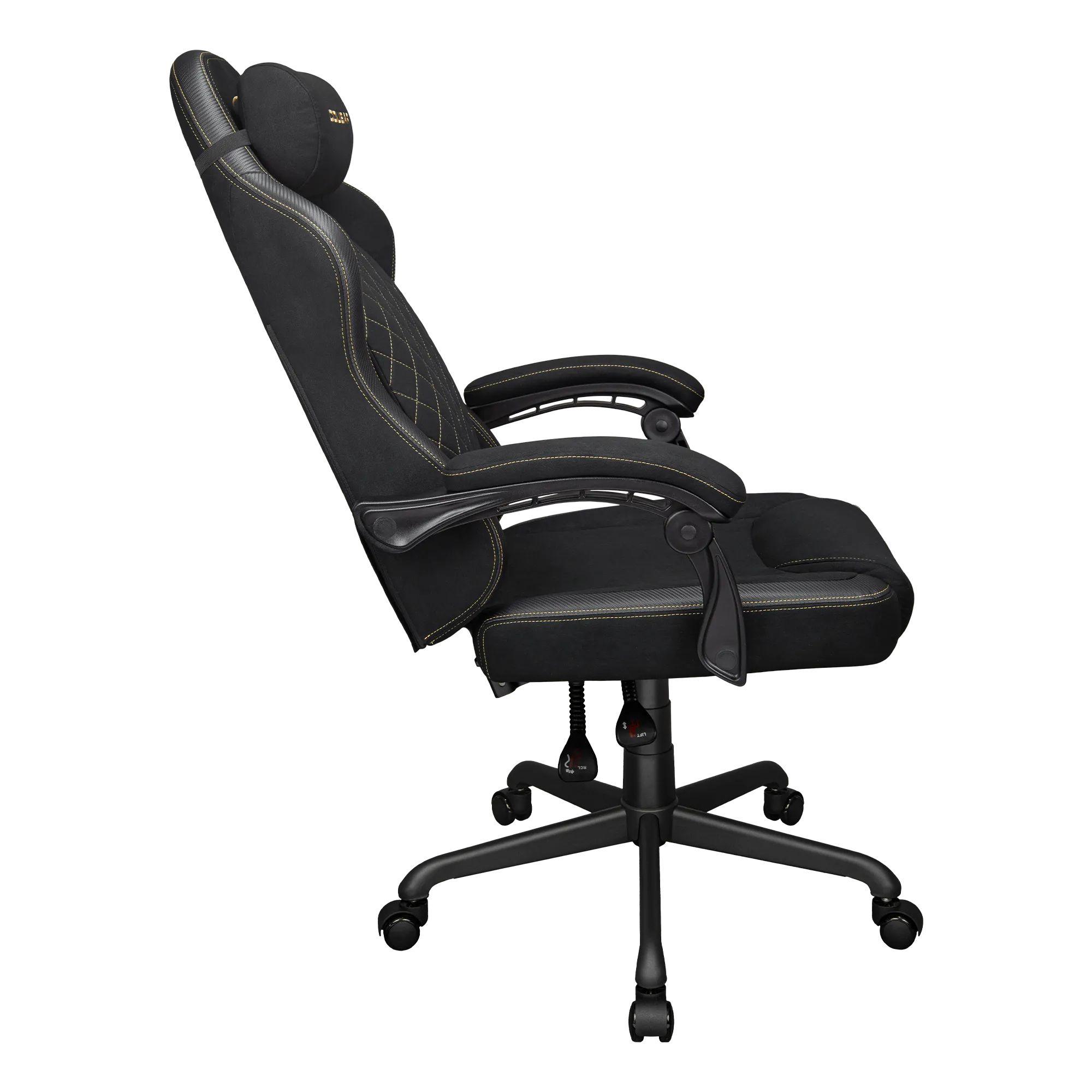 Cadeira Gaming COUGAR Fusion EX Gold F (120 kg - Espuma, Tecido - Tecido - Preto e Dourado), miniatura 6