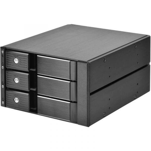 Estrutura Removível para Discos SILVERSTONE SST-FS303-12G (3,5” - SAS 12 Gbit/s e SATA 6 Gbit/s - Preto)