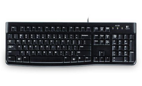 Teclado LOGITECH K120 for Business (Italiano - Tamanho completo - USB - Preto)