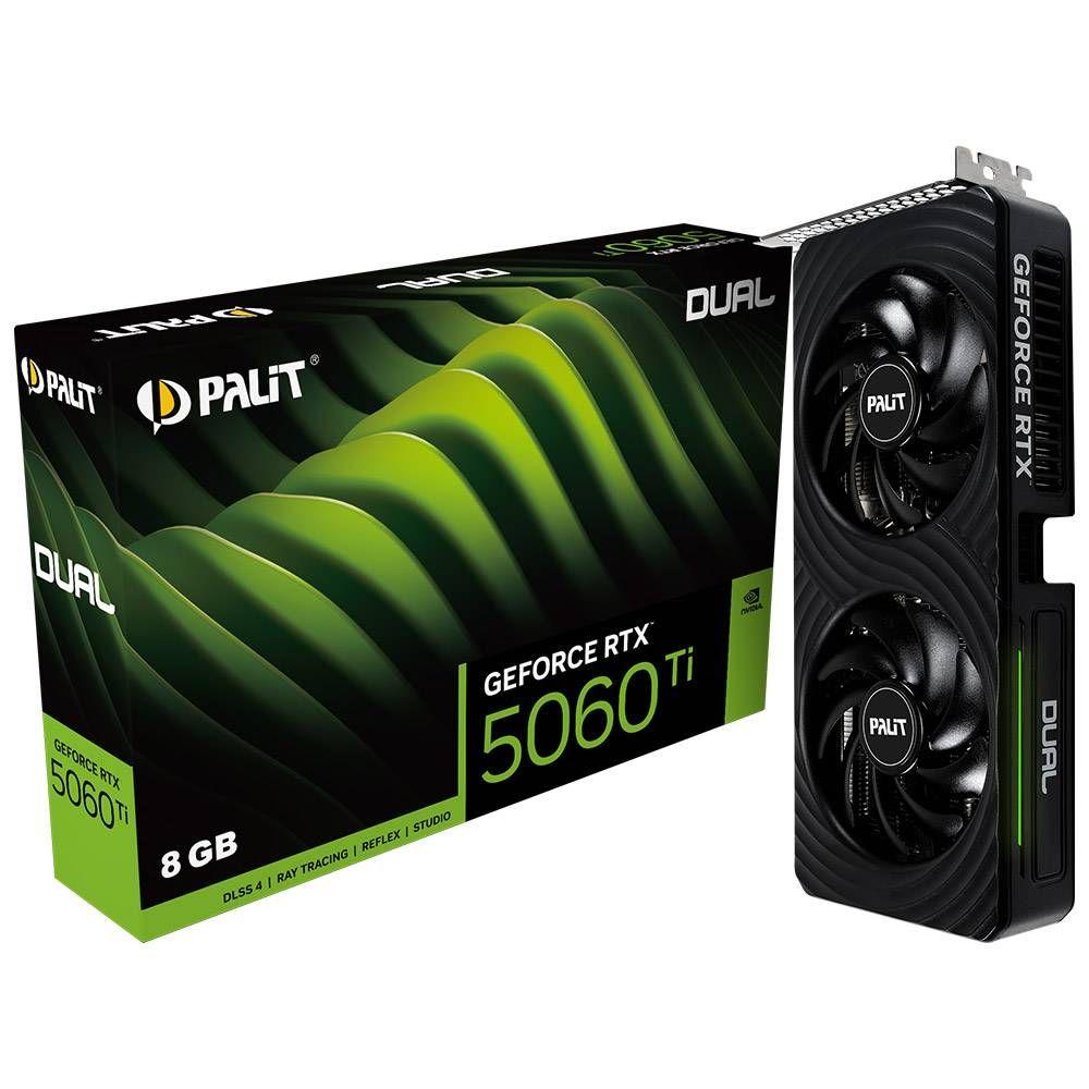 Placa Gráfica PALIT GeForce RTX 5060 Ti Dual (GeForce RTX 5060 Ti - 28 Gbit/s - 8 GB - Preto), miniatura 2
