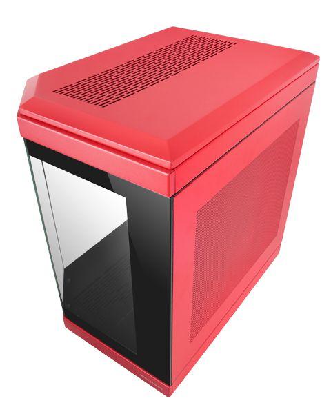 Caixa de Computador MARS GAMING MC-3T (ATX, Micro ATX, Mini-ITX - Midi Tower - 18,5 cm - Vermelho)