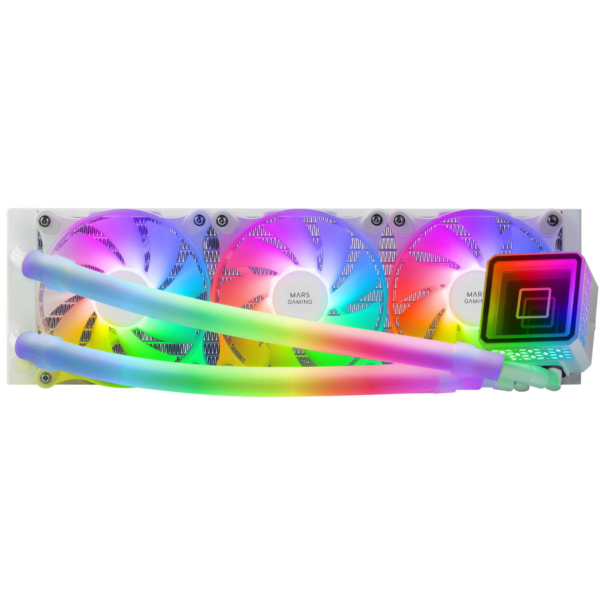 Sistema de Refrigeração Líquida MARS GAMING ML-ULTRA360W (12 cm - 1800 RPM - Azul, Verde, Vermelho - Branco), miniatura 2