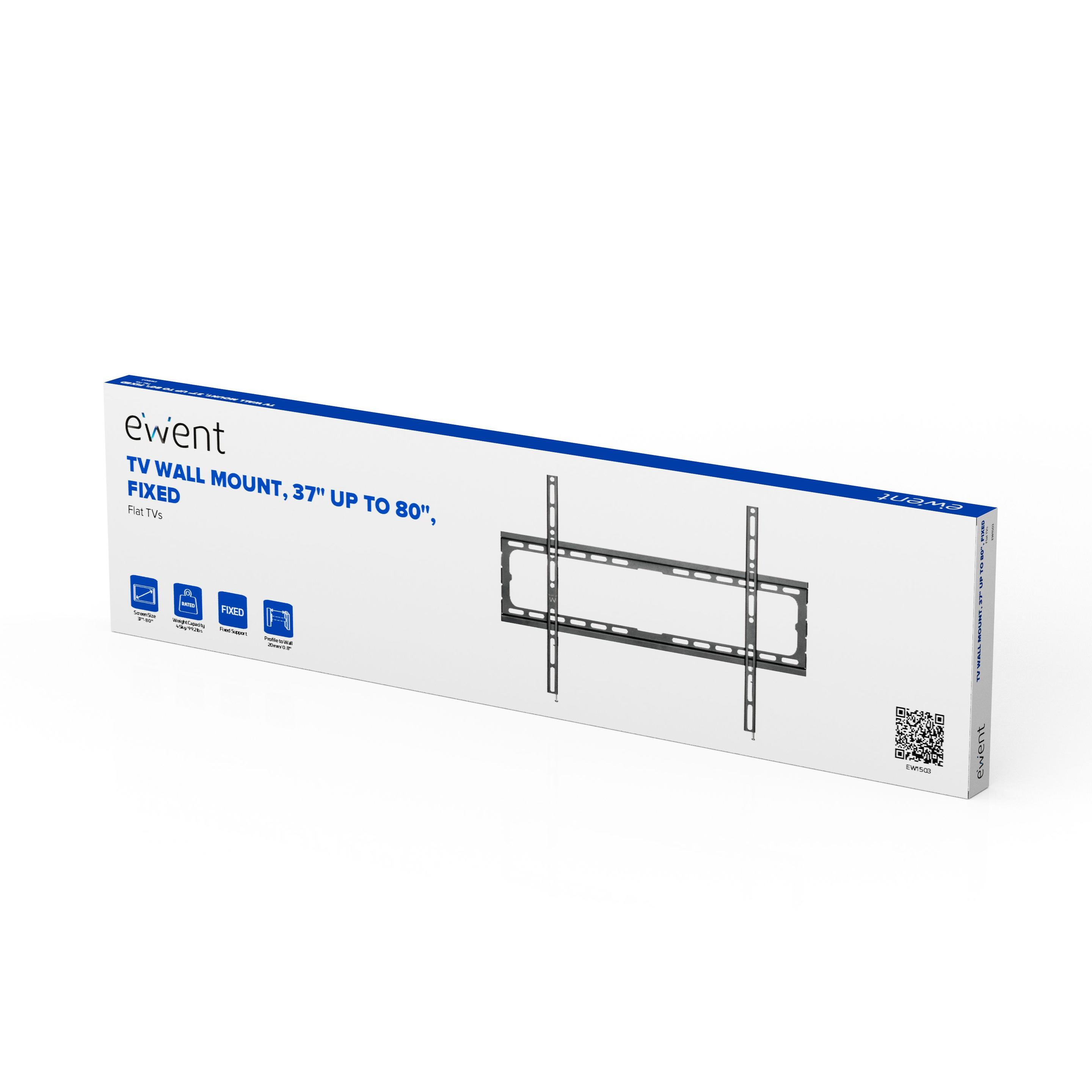 Suporte de Parede TV EWENT EW1503 (600 x 400 mm - 200 x 200 mm - 2,03 m - Preto), miniatura 3
