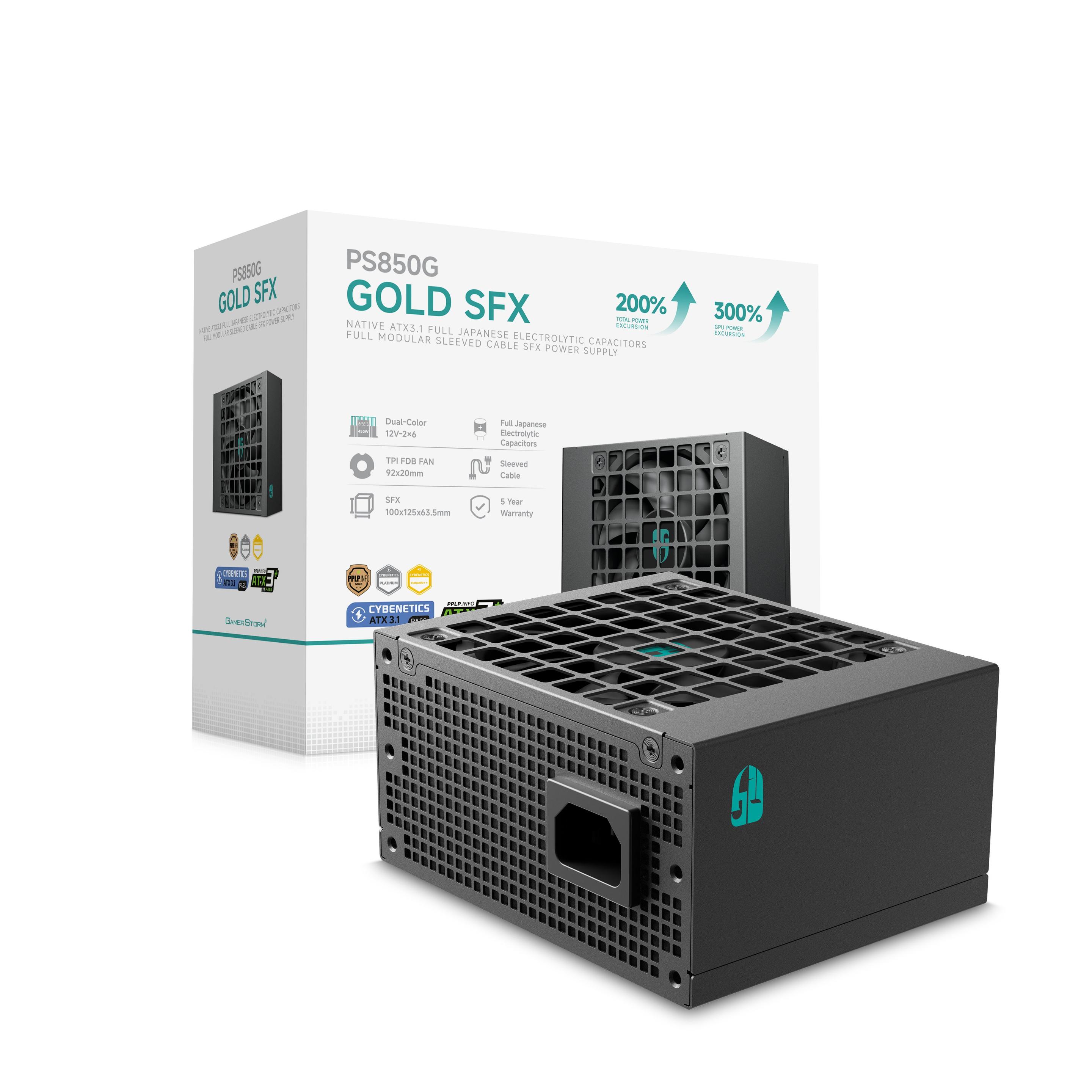Fonte de Alimentação DEEPCOOL PS850G (SFX - 850 W - Totalmente modular - Preto), miniatura 9