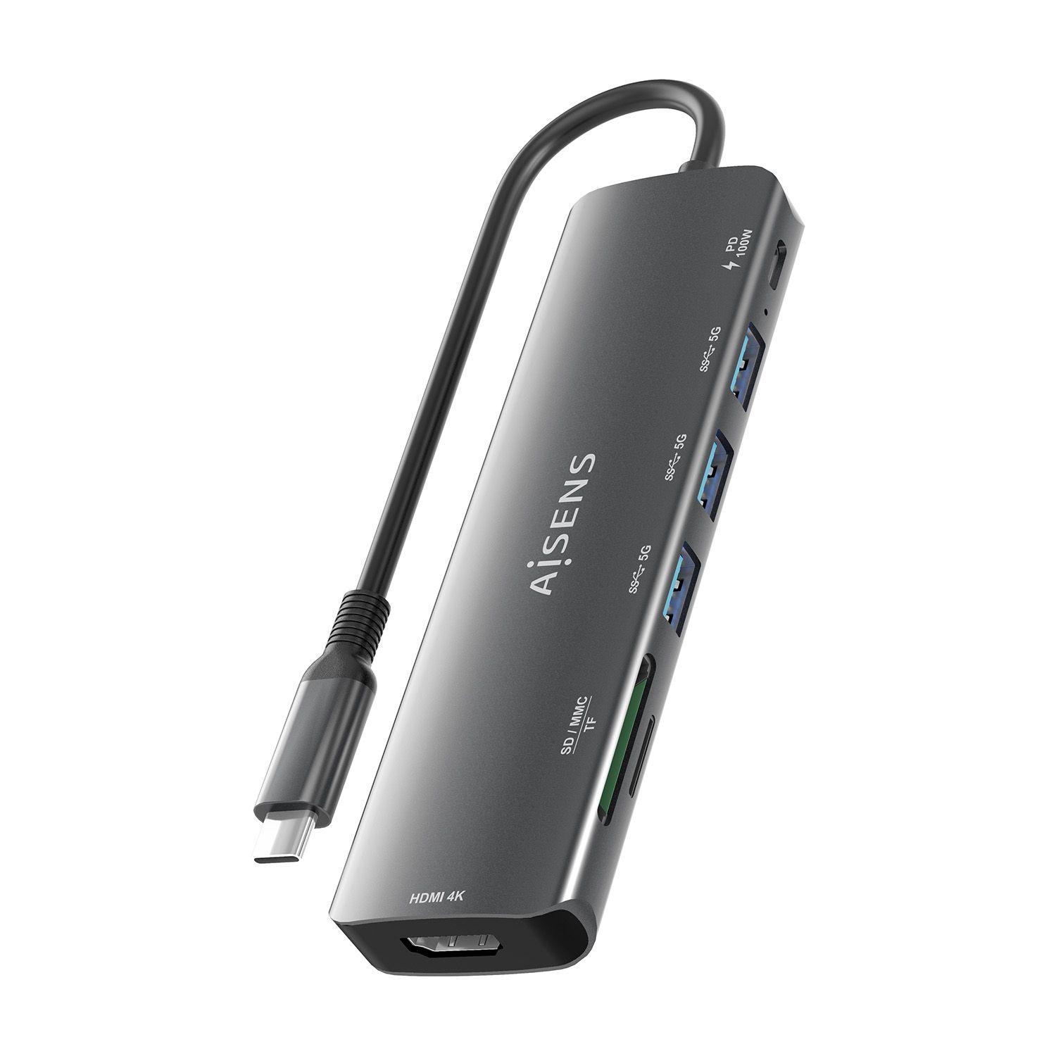 Estação de Acoplamento USB-C AISENS ASUC-7P025-GR (0,15 m - Cinzento), miniatura 8