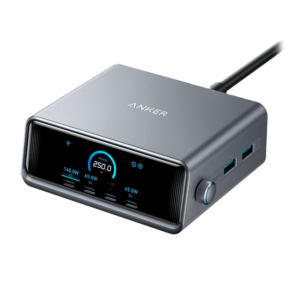 Carregador de Secretária ANKER Prime A2345 (250 W - GaN - Preto)