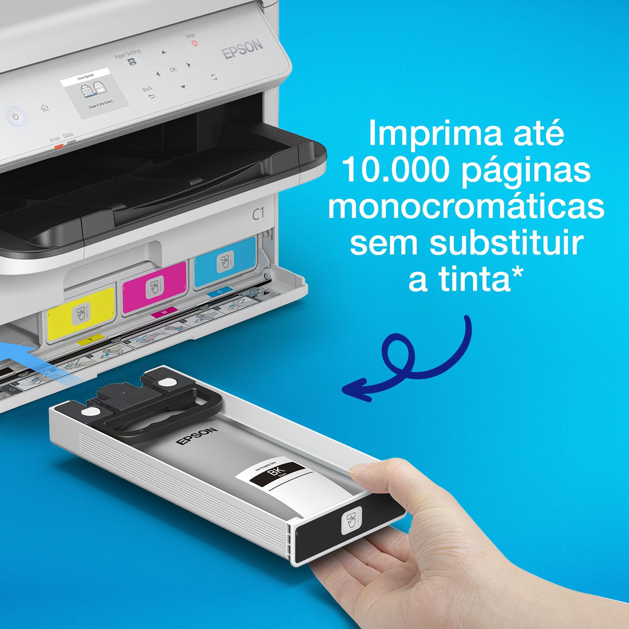 Impressora Jato de Tinta EPSON WorkForce Pro WF-C5390DW (A4 - Jato de tinta a cores - 330 folhas - Preto/Branco) — miniatura 5
