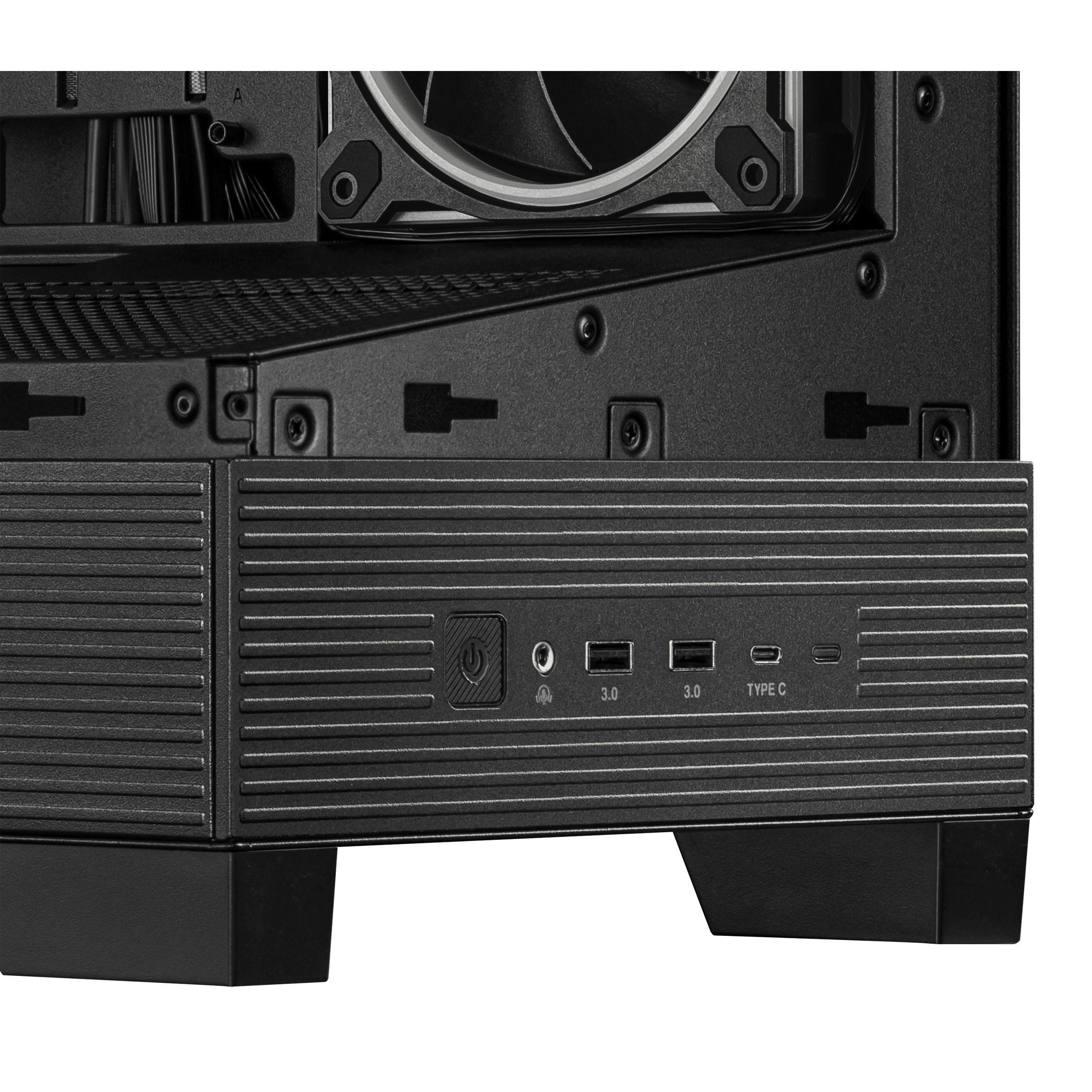 Caixa PC ASUS A31 Plus TG ARGB (ATX, micro ATX, Mini-ITX - Midi Tower - Metal - Preto) — miniatura 4
