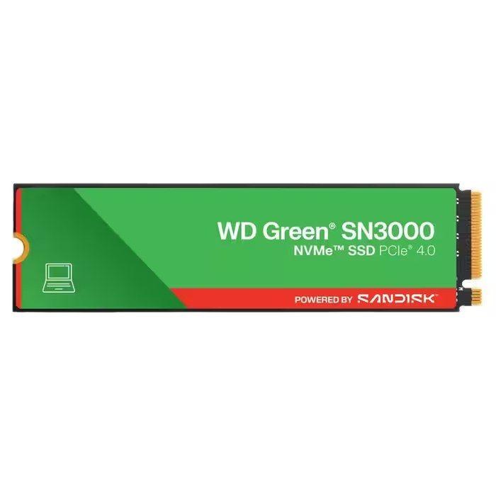 SSD WESTERN DIGITAL WD Green SN3000 (500 GB - M.2 2280 - NVMe PCIe Gen4 x4 - Verde) — miniatura 2