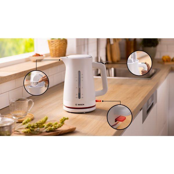 Jarro Elétrico BOSCH TWK3M121 (2400 W - 1,7 l - Plástico - Branco), miniatura 2