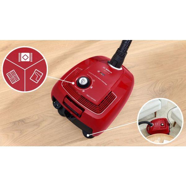 Aspirador BOSCH BGD38RD1H (Altura 41 cm - 4 l - Vermelho), miniatura 6