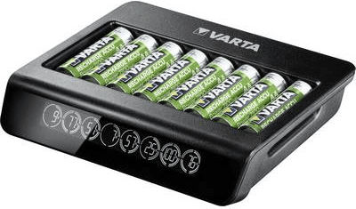 Carregador de Pilhas VARTA LCD Multi Charger+ (AA, AAA - Corrente alternada - Preto)