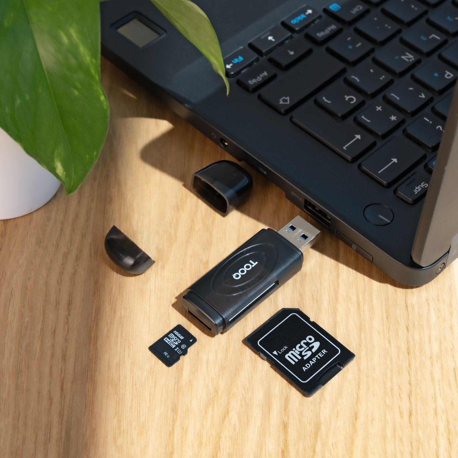 Leitor de Cartões TOOQ TQR-3002B (MicroSD - Preto), miniatura 3