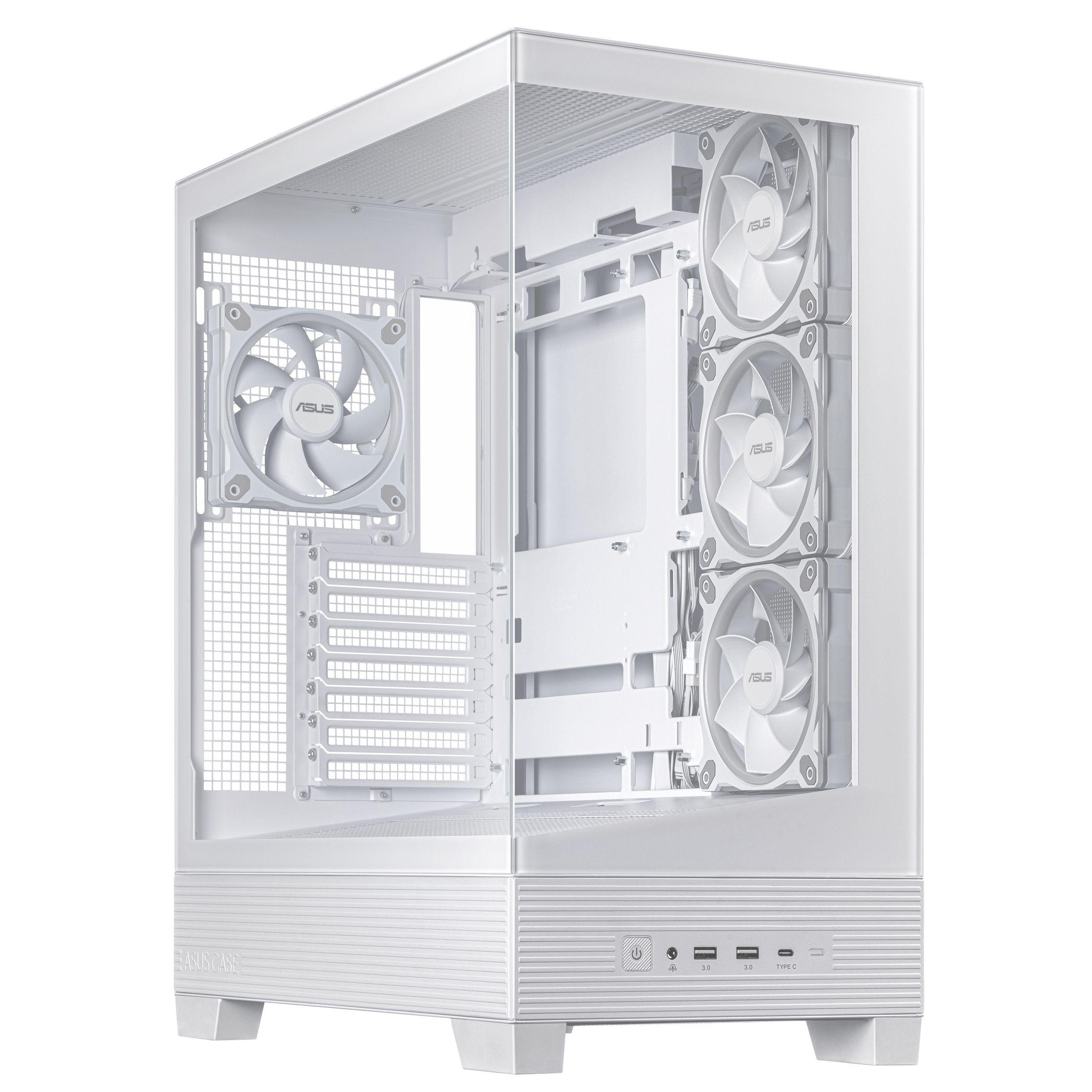 Caixa PC ASUS A31 Plus (ATX, micro ATX, Mini-ITX - Midi Tower - Metal - Branco)