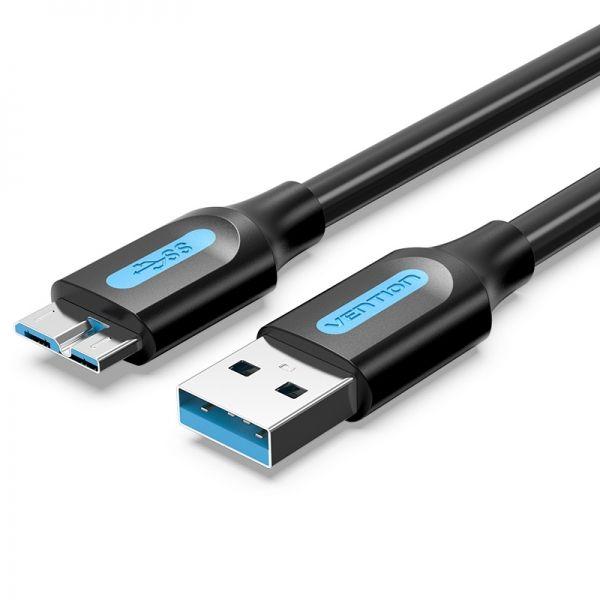 Cabo USB-A para Micro-USB B VENTION COPBD (0,5 m - USB-A - Micro-USB B - Preto)