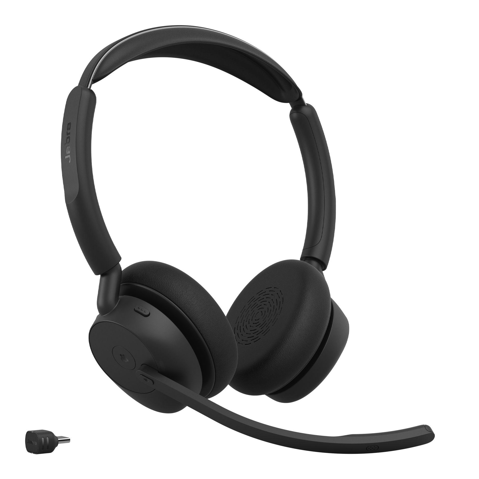 Headset JABRA Evolve3 45 Stereo Link 390c MS Stand (Binaural - Sem fios - Supra-aural - Preto), miniatura 3
