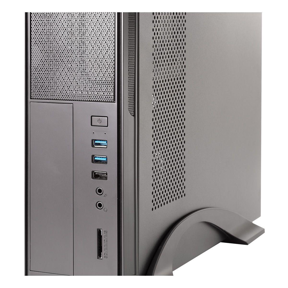 Caixa PC Slim UNYKACH K2010 (ITX, microATX - microATX - 450 W - Preto) — miniatura 2