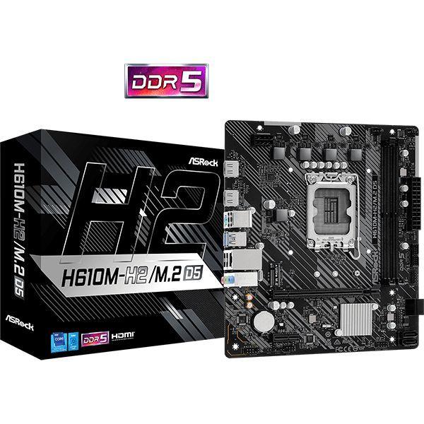 Motherboard ASROCK H610M-H2/M.2 D5 (LGA 1700 - micro ATX - Duplo canal), miniatura 5
