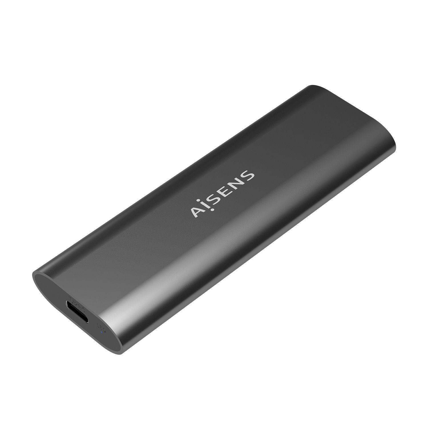 Caixa Externa para SSD M.2 AISENS ASM2-015GR (M.2 - SATA e NVMe - Cinzento)