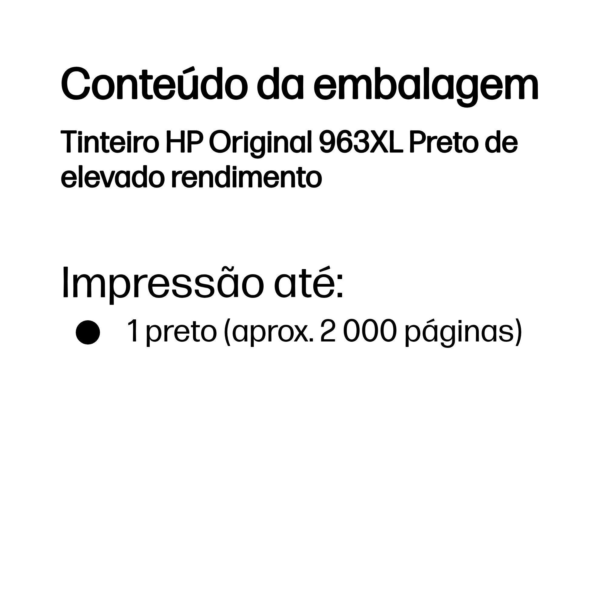 Tinteiro Original HP 963XL (2000 páginas - Preto), miniatura 3