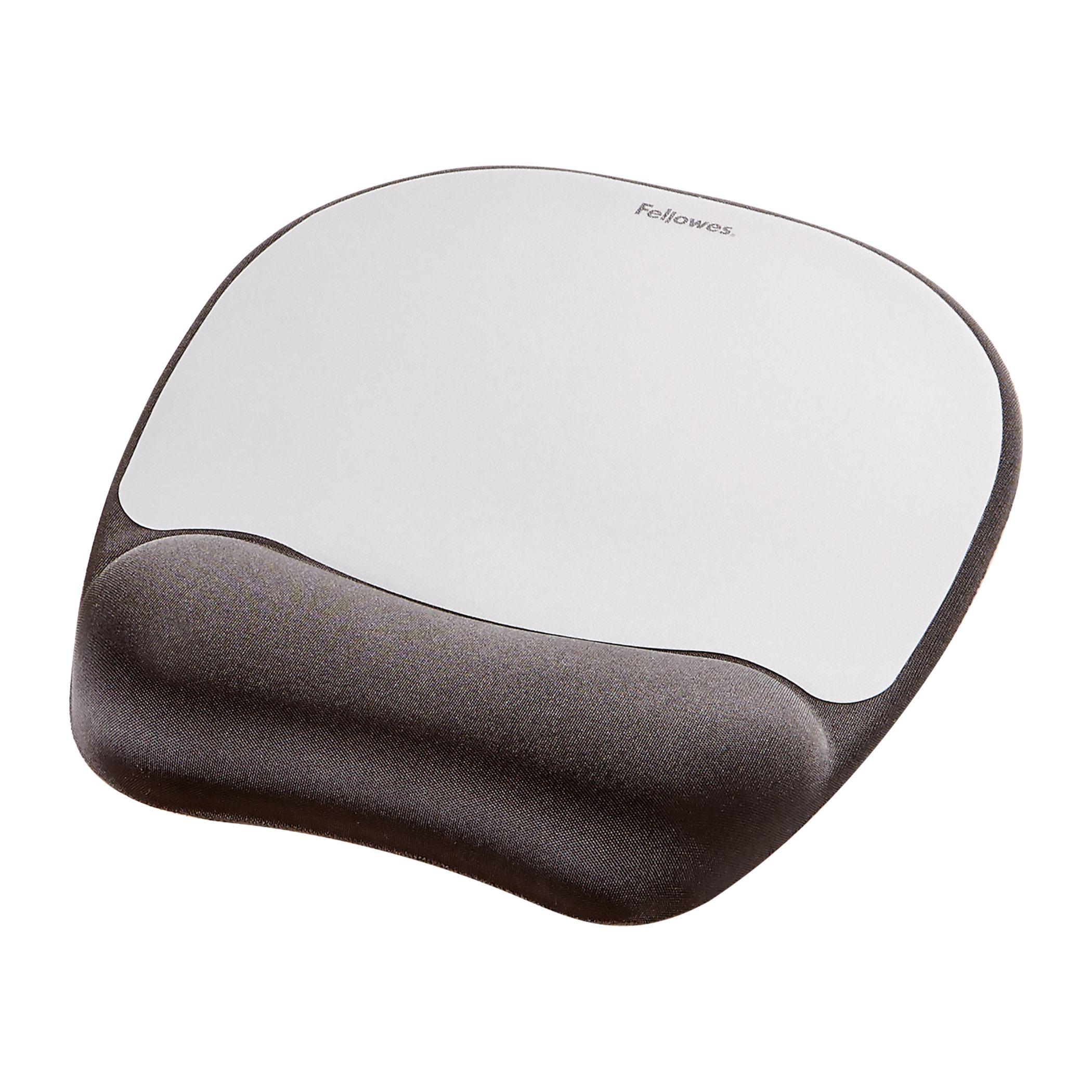 Tapete de Rato FELLOWES 9175801 (Tecido, Espuma de memória - 23,5 cm - Preto e Prateado)