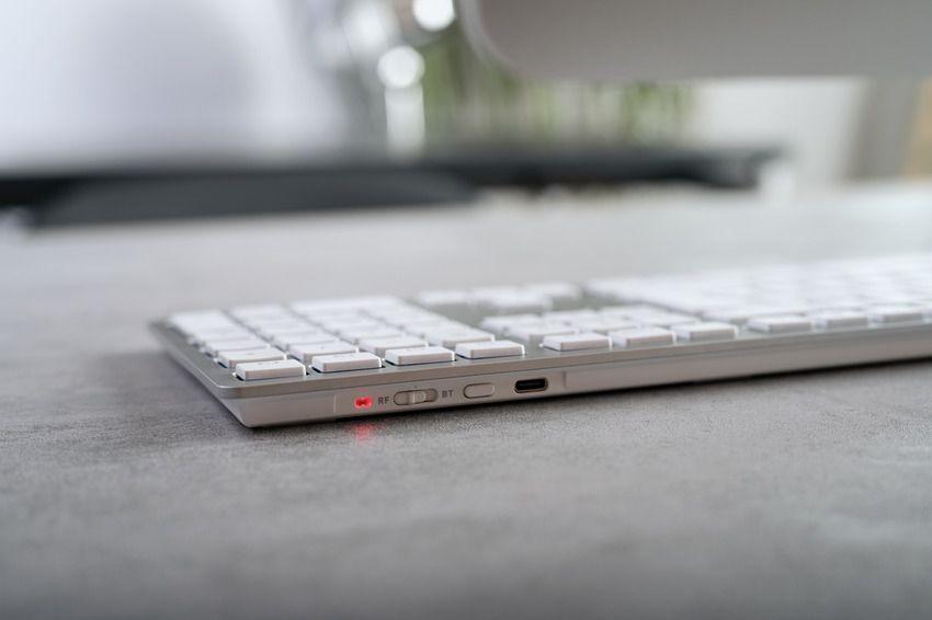 Teclado CHERRY KW 9100 SLIM FOR MAC (Alemão - Cherry SX - USB + Bluetooth - Prateado) — miniatura 5