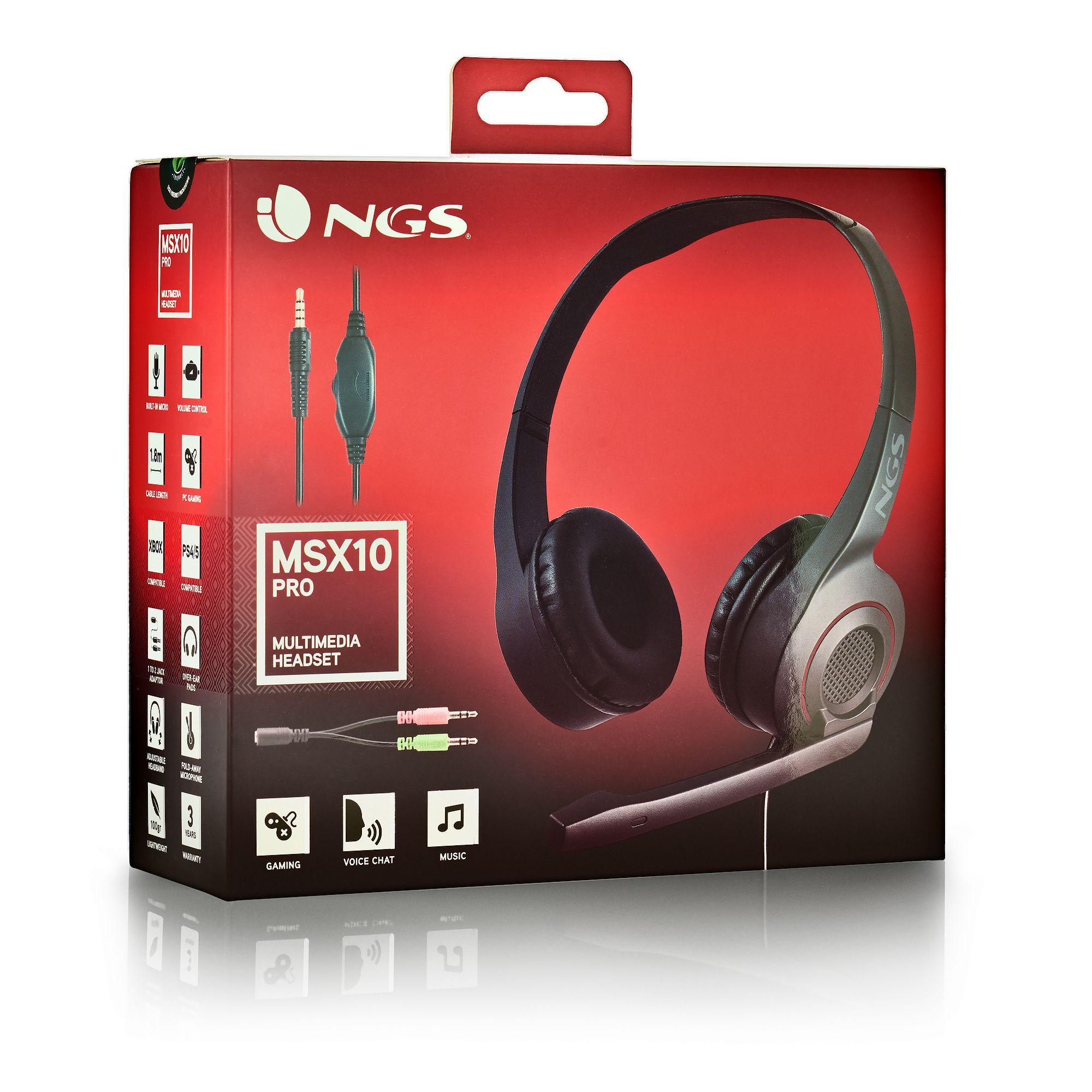 Headset NGS MSX10 PRO (Binaural - Com fios - Supra-aural - Preto) — miniatura 7
