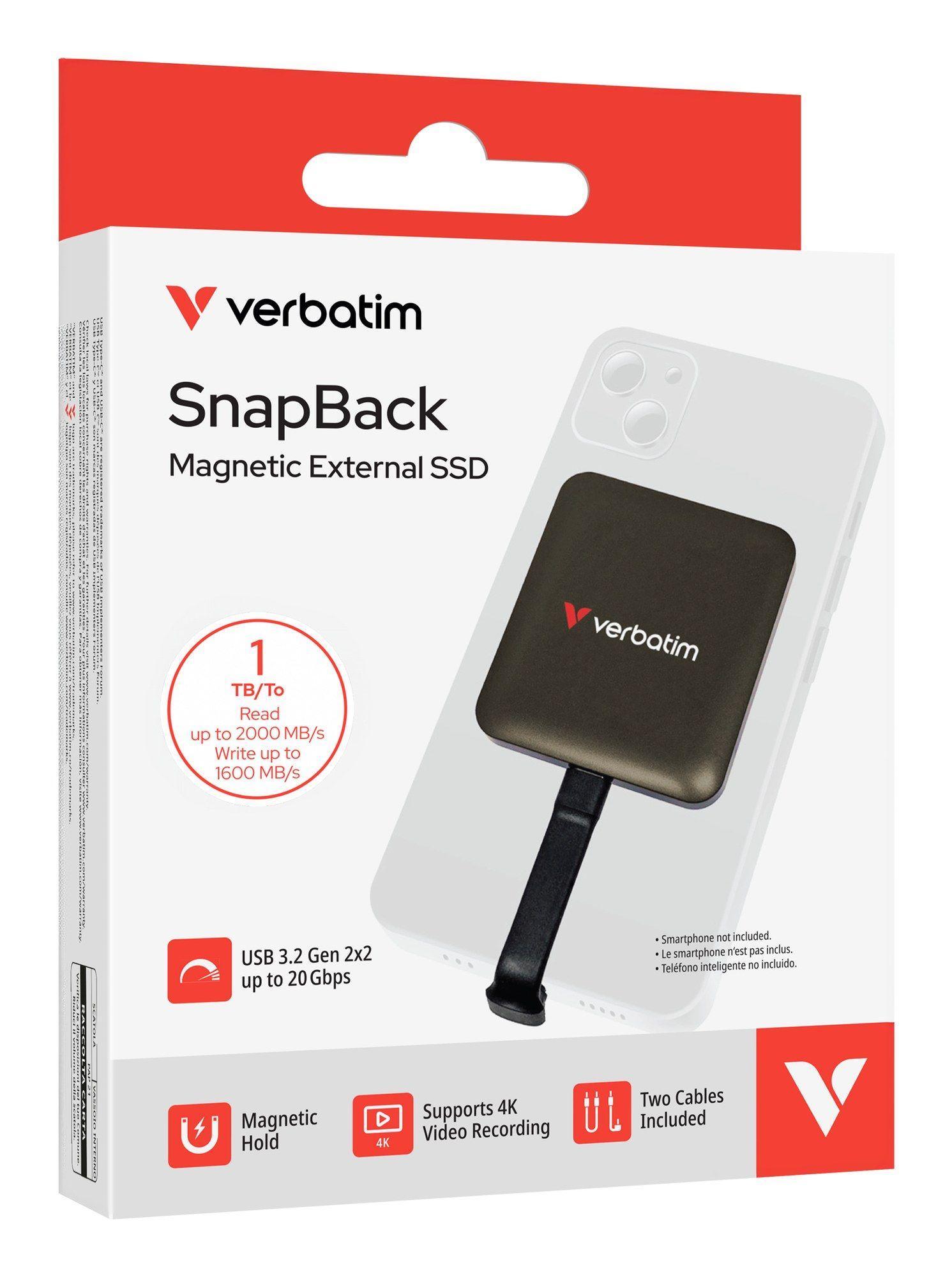 Disco SSD Externo VERBATIM SnapBack SSD (1 TB - M.2 - USB 3.2 Gen 2x2 - Castanho Metálico), miniatura 6