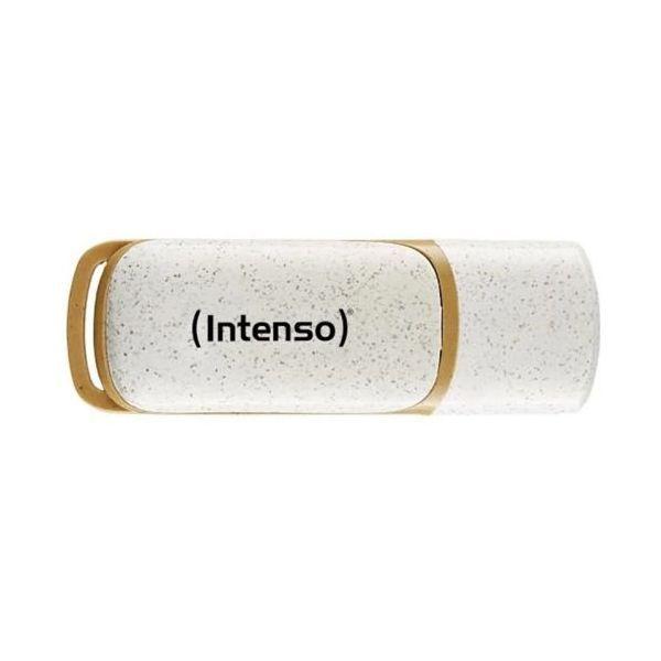 Pen USB INTENSO Green Line 128 GB (USB Type-A - USB 3.2 Gen 1 - Com tampa - Bege/Castanho)
