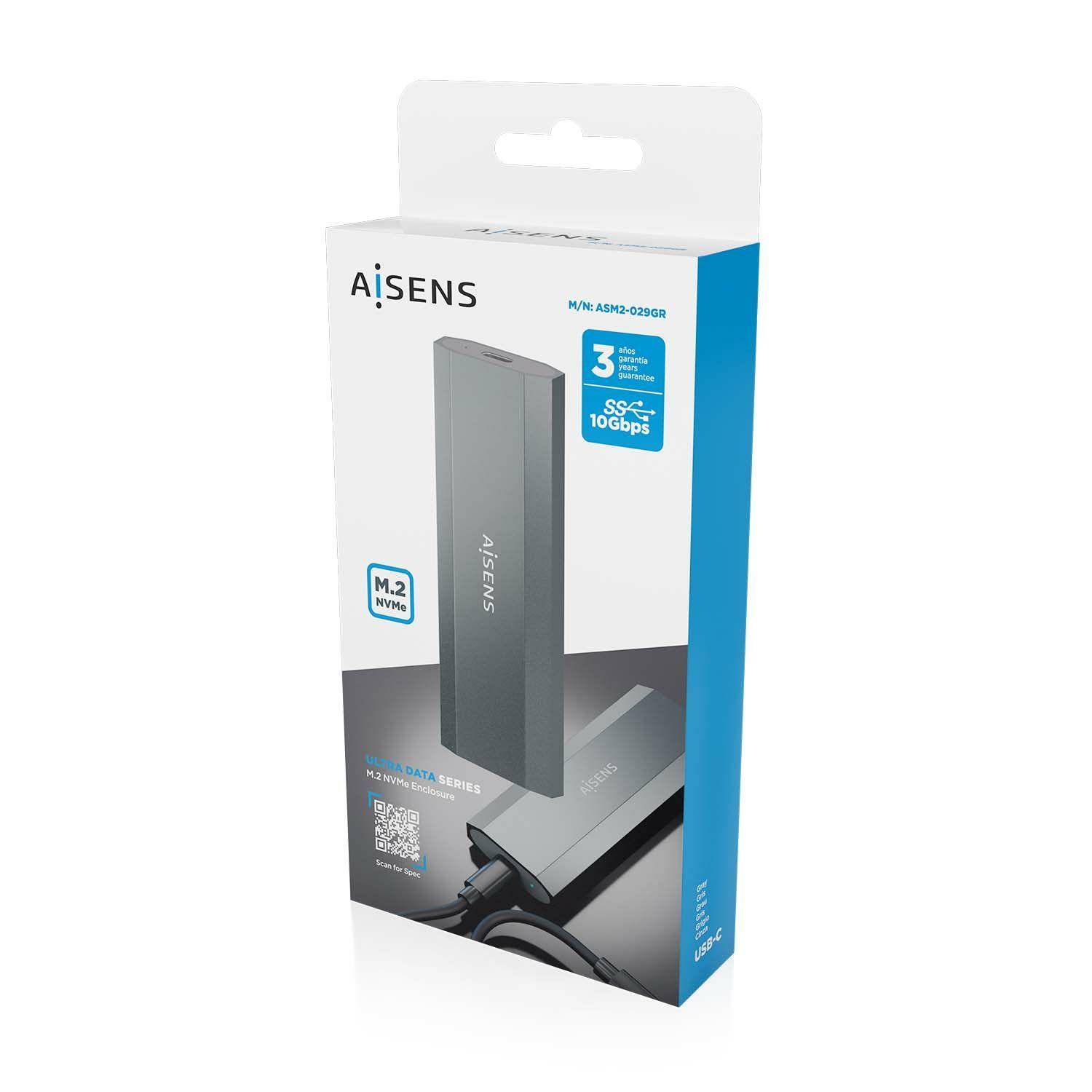 Caixa Externa M.2 AISENS ASM2-029GR (2 TB - M.2 - Cinzento) — miniatura 6