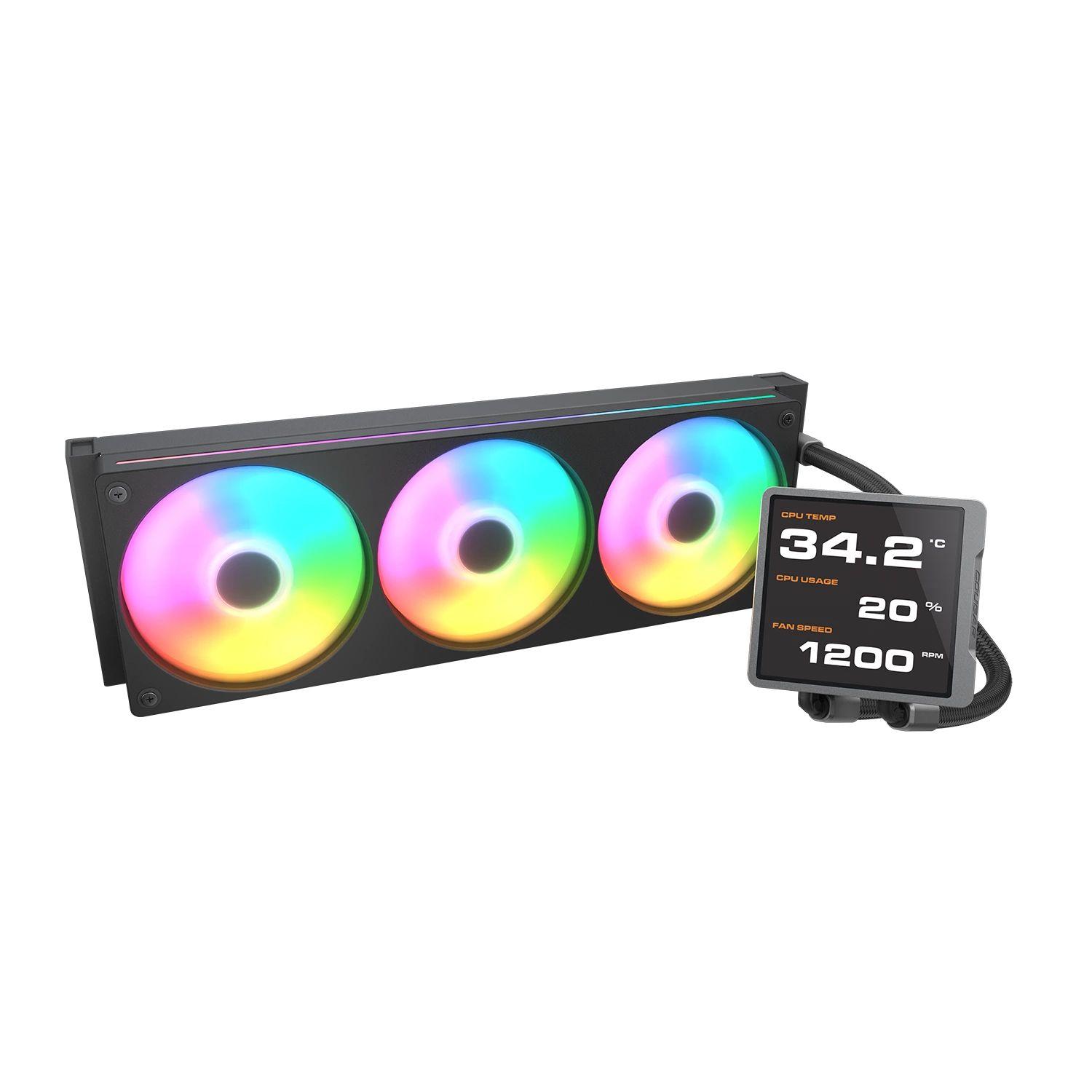 Sistema de Refrigeração Líquida para CPU COUGAR CGR-PSDVPRGB-B-360 (120 mm - 2500 RPM - Multi - Preto) — miniatura 2