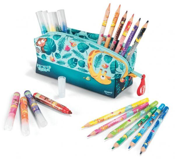 Estojo de Colorir MAPED Jungle Fever (Têxtil)