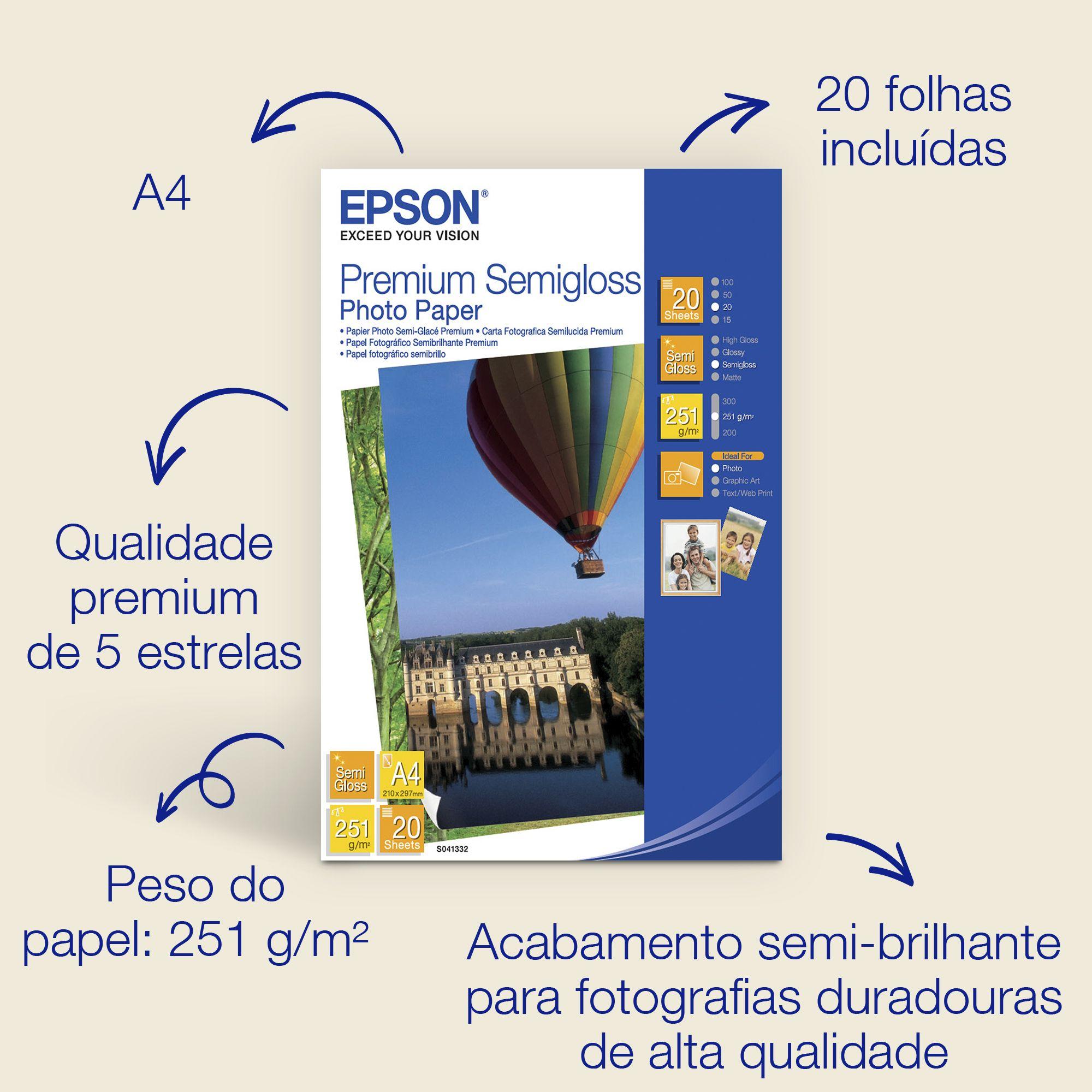 Papel Fotográfico EPSON C13S041332 (Branco), imagem 1