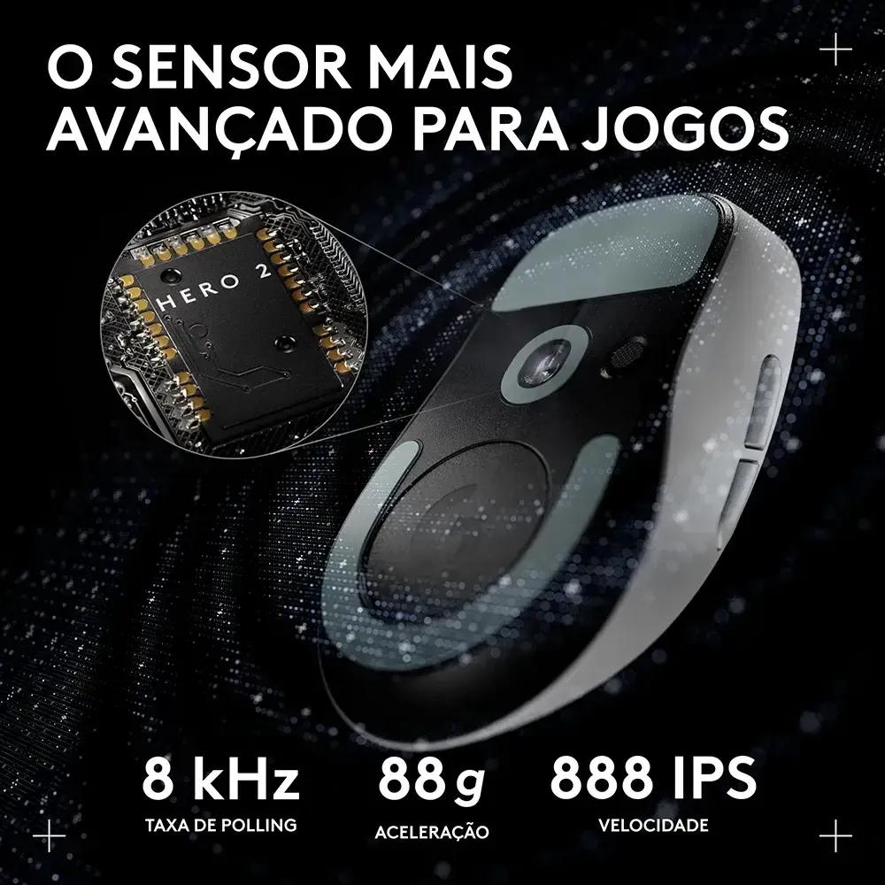 Rato LOGITECH PRO X SUPERLIGHT 2 DEX (Mão direita - 44000 DPI - Ótico - Branco), miniatura 5