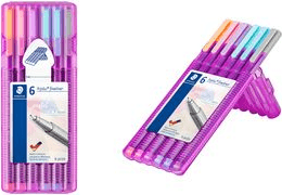 Canetas Fineliner STAEDTLER Triplus rPP 334 SB6 PA (6 cores pastel)