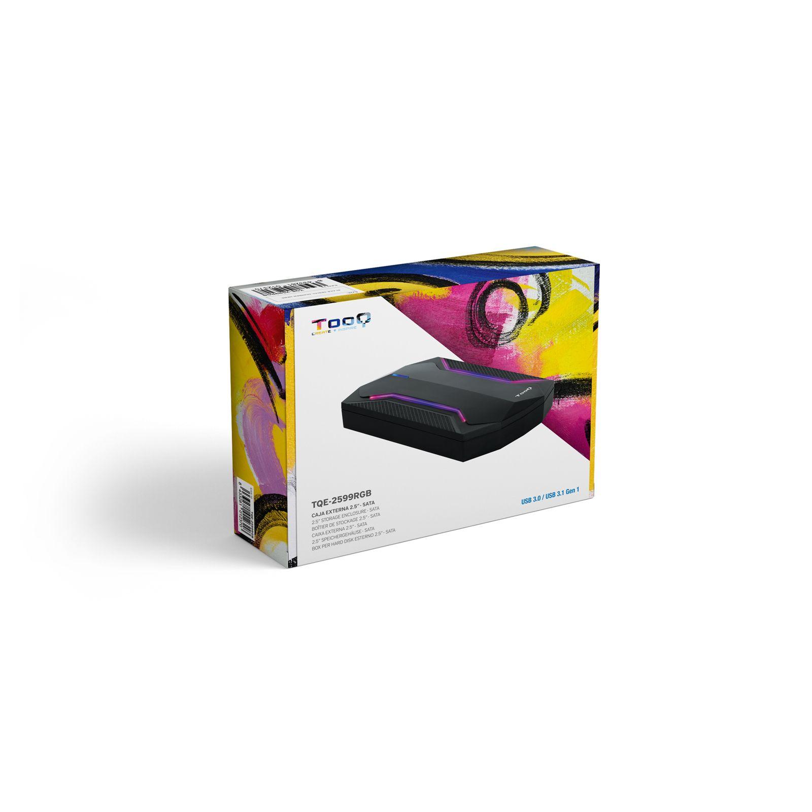 Caixa Externa Gaming TOOQ TQE-2599RGB (2 TB - 2,5" - Preto) — miniatura 6