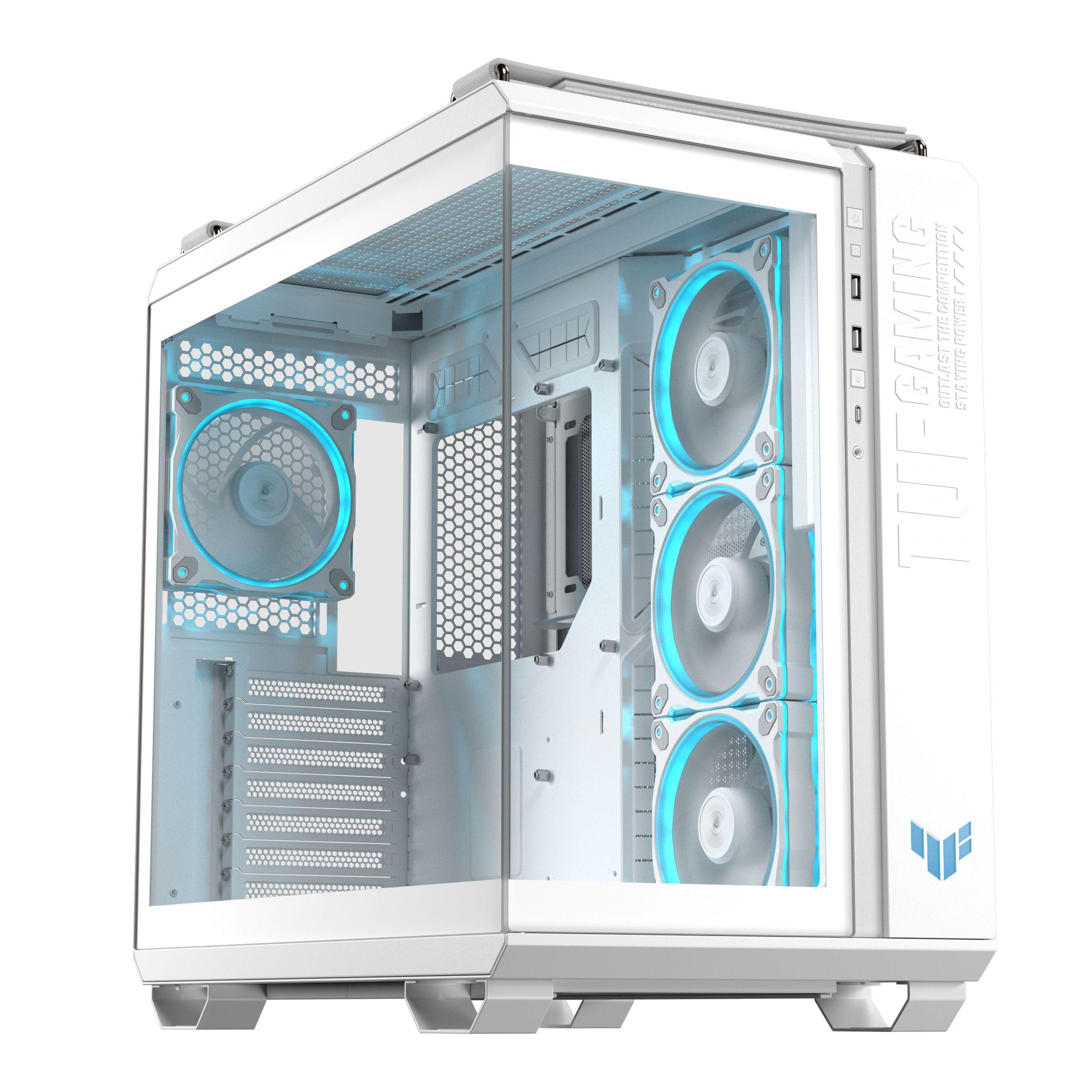 Caixa PC ASUS TUF Gaming GT502 Horizon TG ARGB (ATX, micro-ATX, Mini-ITX - Midi Tower - micro-ATX, Mini-ITX, ATX - Branco)