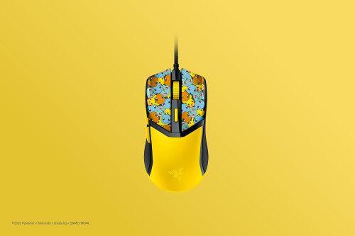 Rato RAZER Cobra Edição Pokémon Iniciais de Kanto (Mão direita - 8500 DPI - Ótico - Amarelo e Preto)