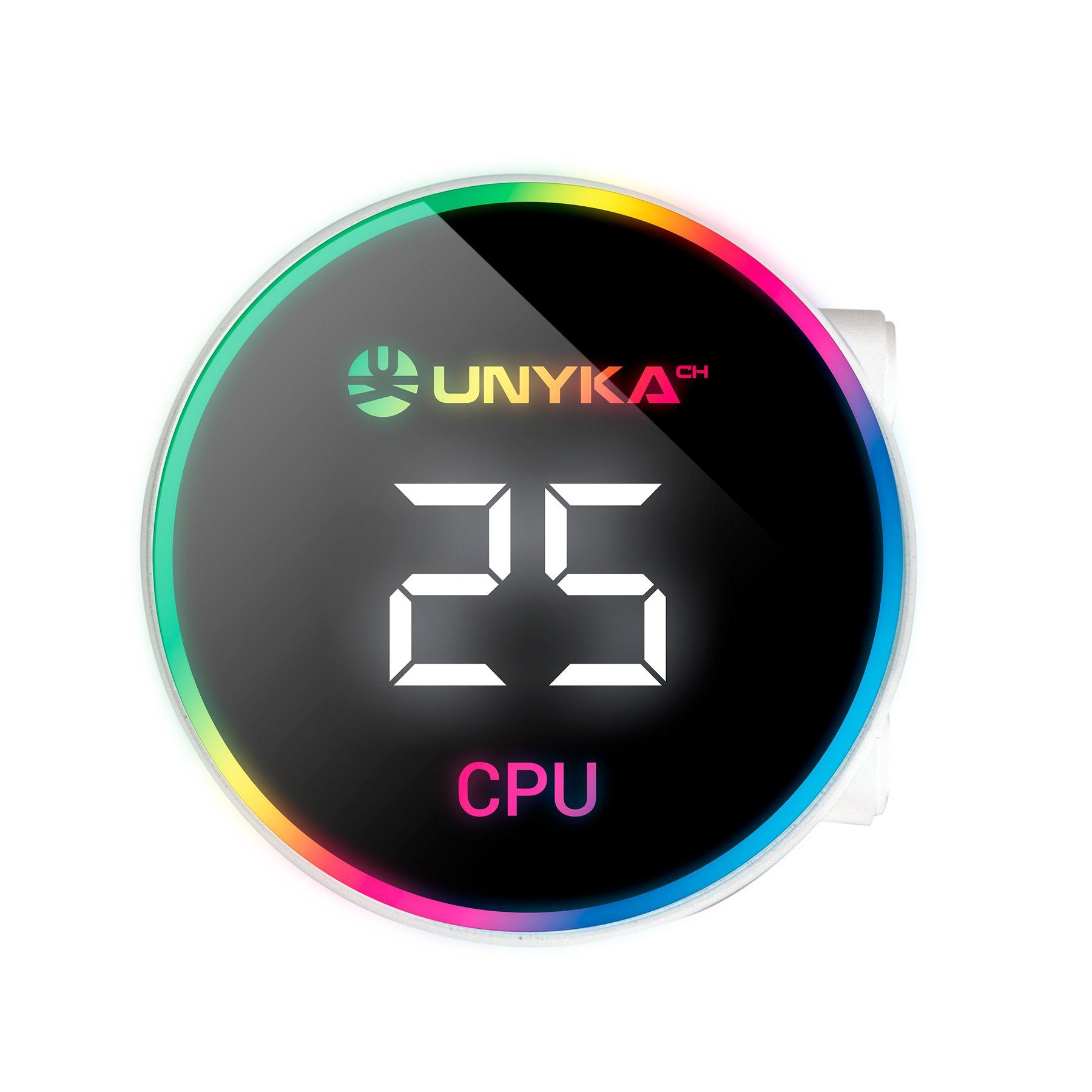 Kit de Arrefecimento Líquido UNYKACH AquaStorm White 360 (12 cm - 1800 RPM - Multi - Branco) — miniatura 2