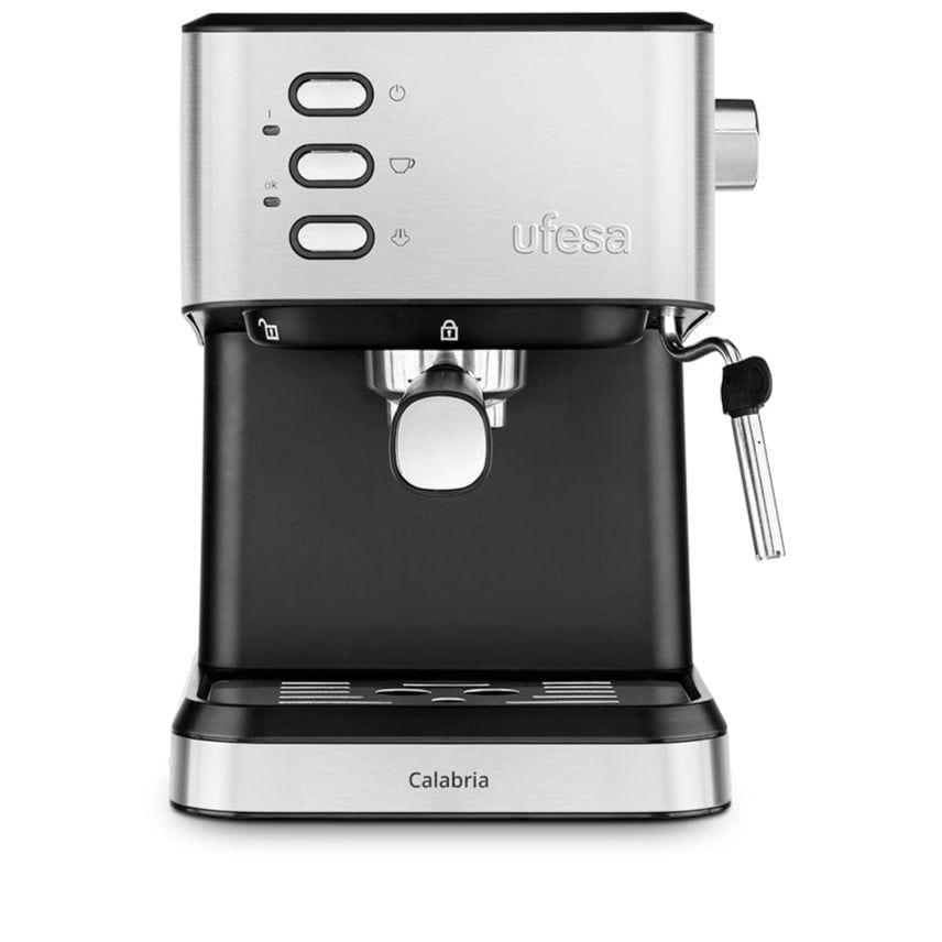Máquina de Café Expresso UFESA Calabria (Café moído - 1050 W - 20 bar - Preto e Aço Inoxidável)