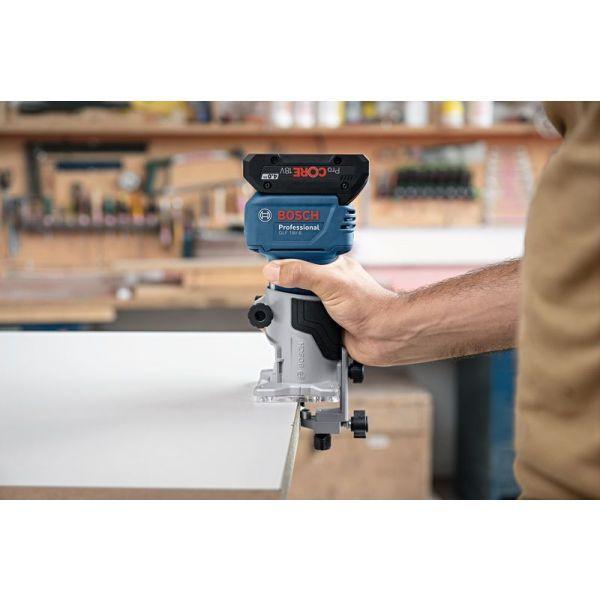 Mini Tupia de Cantos sem Fios BOSCH GLF 18V-8 Professional (Azul e Preto), miniatura 3