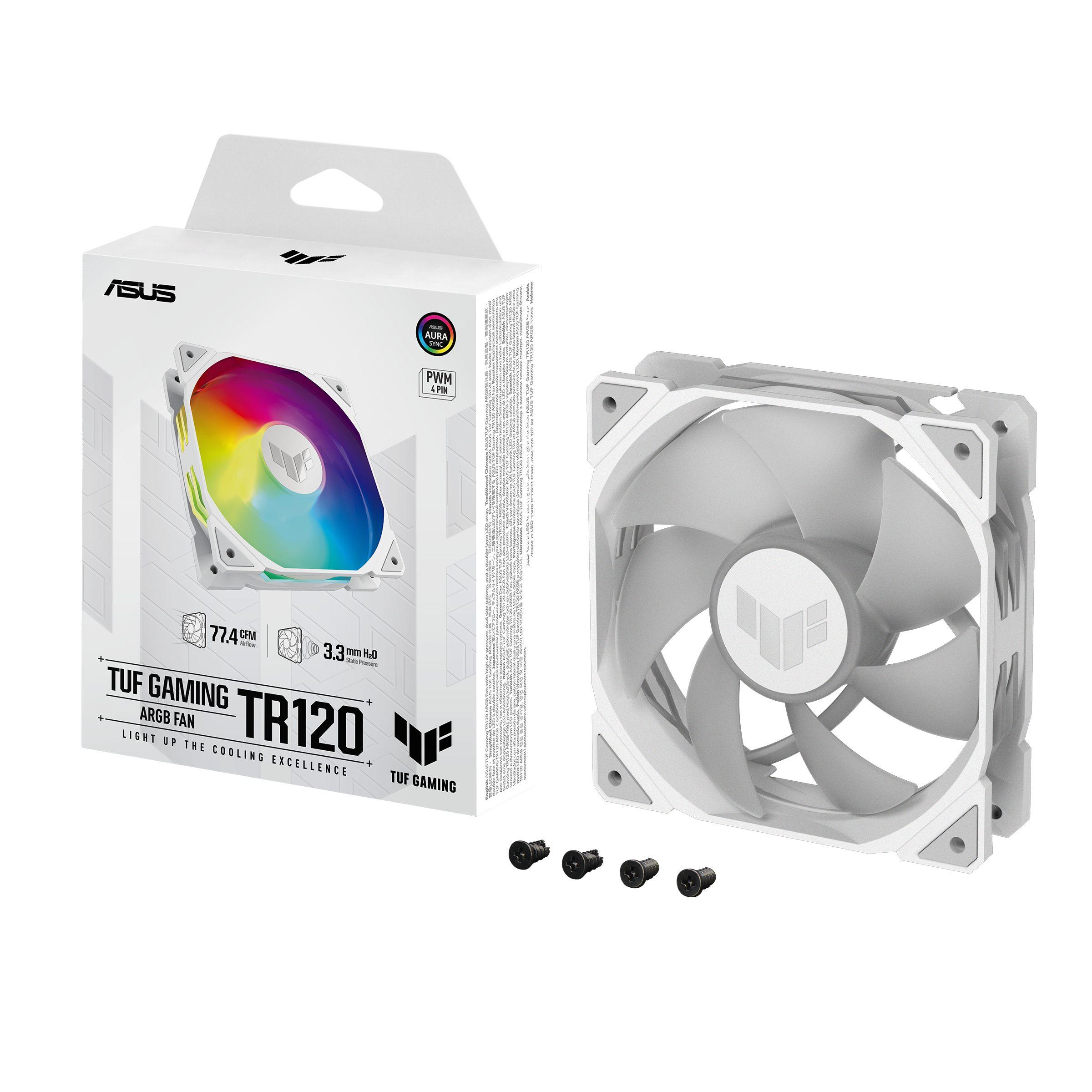 Ventoinha para Caixa PC ASUS TUF GAMING TR120 ARGB (Branco), miniatura 9