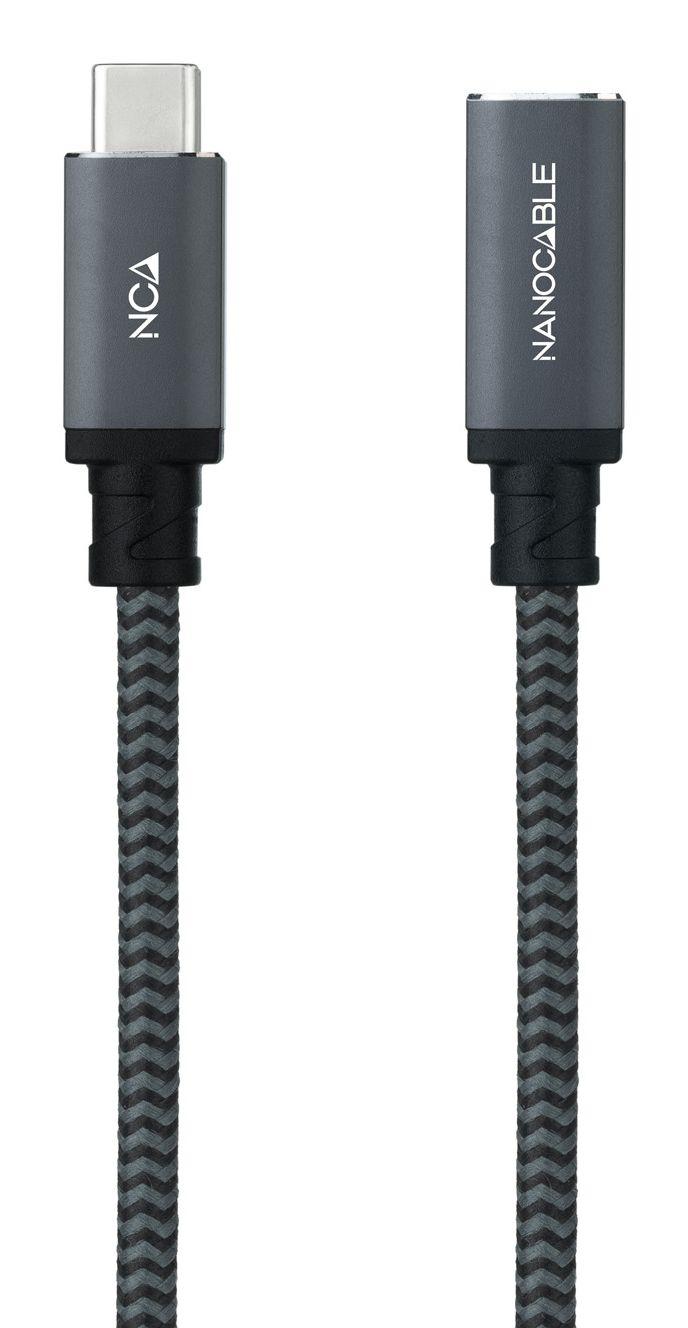 Cabo de Extensão USB-C NANOCABLE 10.01.4502-COMB (2 m - USB C - Preto) — miniatura 2