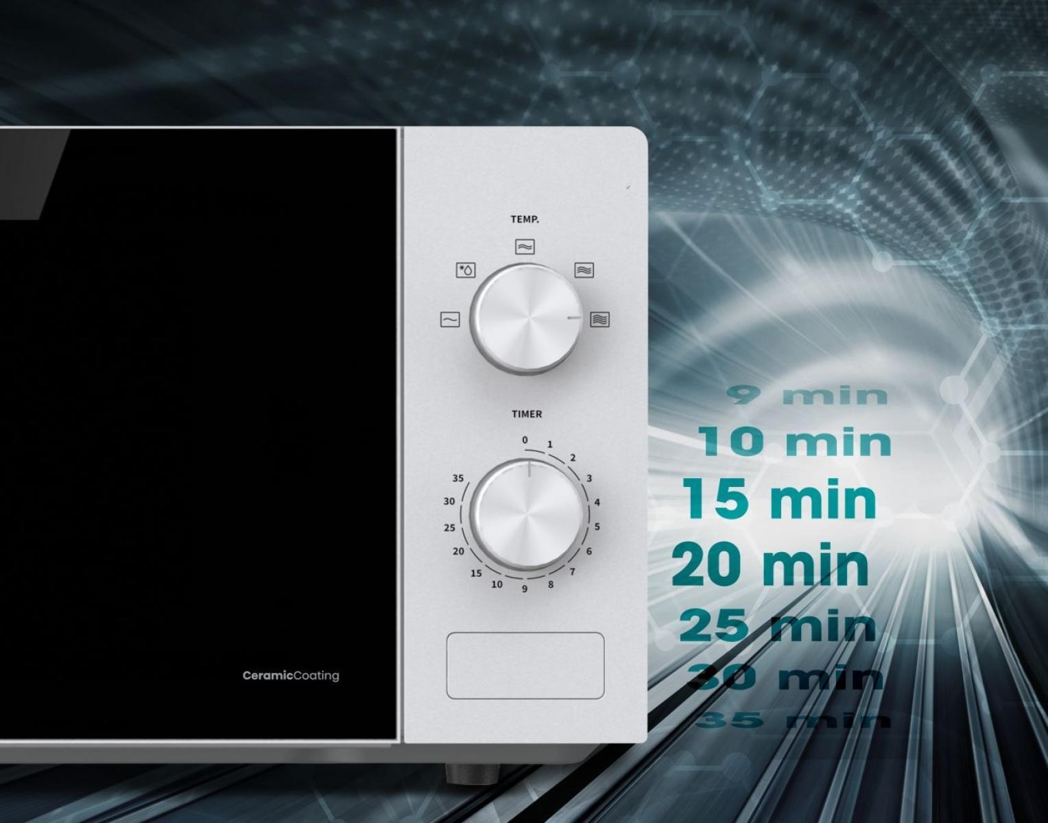 Micro-ondas Independente HISENSE H20MOWP1 (700 W - 20 l - Botões, rotativo - Branco) — miniatura 4